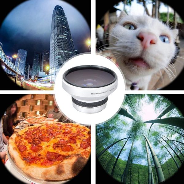 37 Mm Fisheye 37Mm Fisheye Lens 9×8×9 Silver Strong Applicability 37Mm 0.25X Super Fisheye Additional Lens For 37Mm Caliber Camera Lenses - Image 5